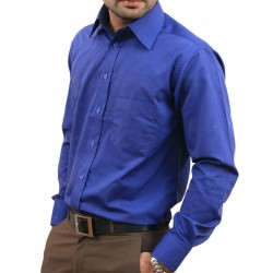 Textured Blue Men Formal Shirt